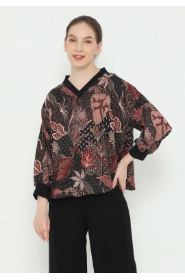 Lyne Halim Blouse Batik Kombinasi Rib, 8396